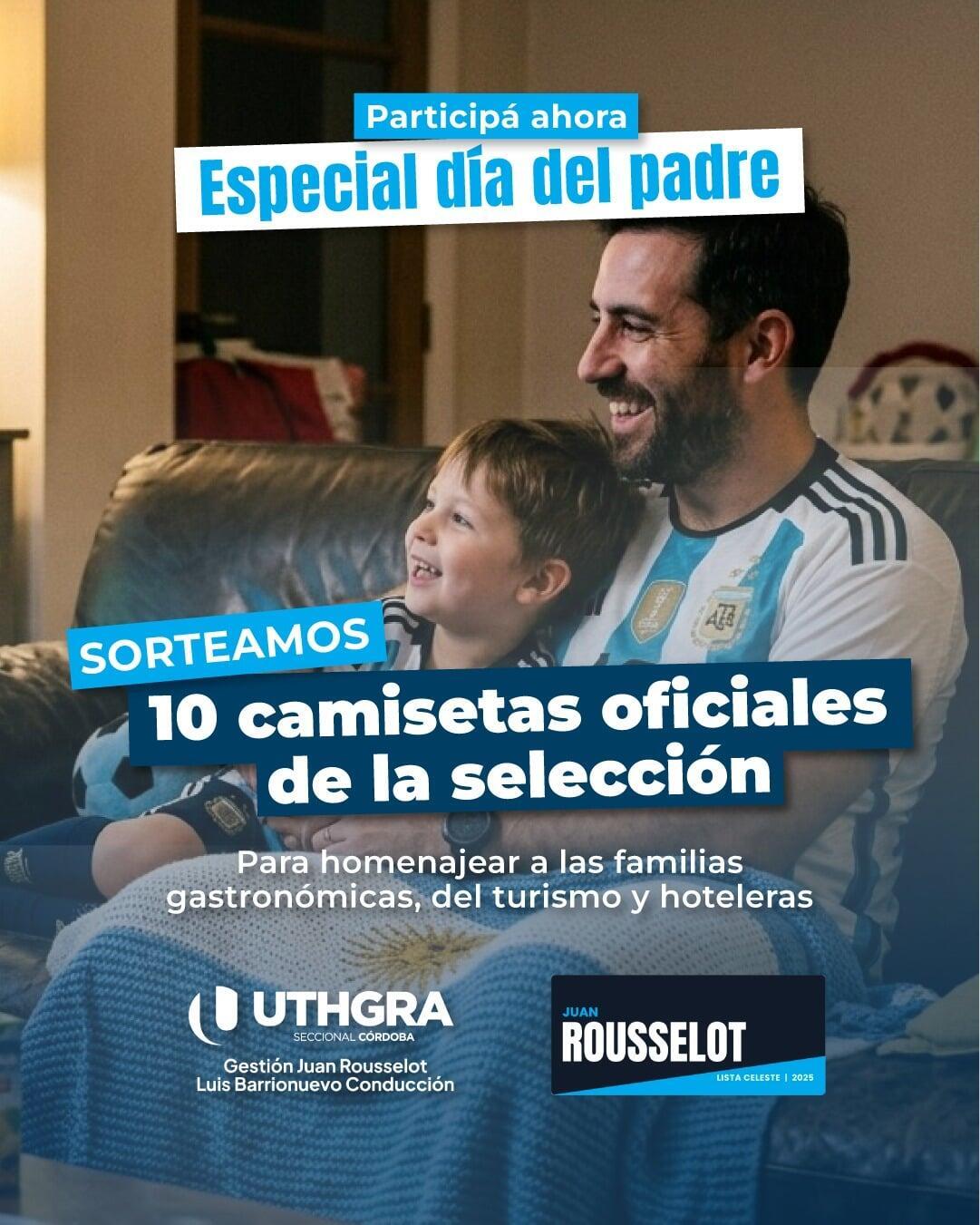 Sorteo de Camisetas de la Selección por el Día del Padre en UTHGRA Córdoba